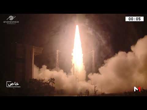 شاهد لحظة إطلاق القمر الصناعي محمد السادس نحو الفضاء